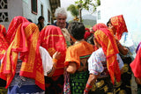 Kuna Indian Folk Art Textile Blouse Mola from San Blas Islands, Panama. Hand stitched Applique Art: Squirrel Motif (1B)