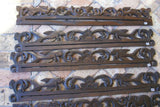 UNIQUE INTRICATELY HAND CARVED ORNATE WOOD HANGER 32” (ROD, RACK) USED TO DISPLAY RARE OR PRECIOUS TEXTILES ON THE WALL, SUPERB BAS RELIEF CHOICE BETWEEN 6 LACY MOTIFS:  FOLIAGE WITH BIRDS FISH OR ELEPHANTS DESIGNER WALL DÉCOR 3035 TO 3040