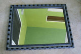 UNIQUE MIRROR WITH MINUTE POINTILLISM HAND PAINTED FRAME BLACK & WHITE SIGNED BY FLORIDA ARTIST DA36: 30” X 24” ONE OF A KIND