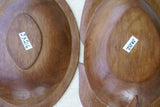2 HUGE STUNNING HAND CARVED ROSEWOOD SAGO PLATTER DISH BOWLS, 1 OVAL SHAPE & OTHER A MARINE TURTLE  WITH DELICATELY INCISED BORDERS ON FINS AND TAIL CREATED BY RENOWNED TRIBAL SCULPTOR TROBRIAND ISLANDS MELANESIA SOUTH PACIFIC COLLECTOR 2A16 & 2A212