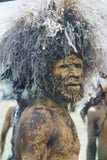 RARE CULT HEAD UPPER SEPIK MINDJA MINJA HAND CARVED YAM HARVEST FESTIVAL CLAN SPIRIT WOODEN MASK POLYCHROME WITH NATURAL PIGMENTS WASKUK  PAPUA NEW GUINEA PRIMITIVE ART HIGHLY COLLECTIBLE 11A20: 25”X 5"X3”