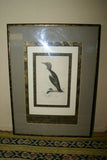 OVER 160 YEARS OLD ORIGINAL ANTIQUE H.C. HAND COLORED WOOD ENGRAVING FROM 1860 MORRIS BIRDS RINGED GUILLEMOT PENGUIN MATTED PROFESSIONALLY WITH 4 HIGH QUALITY ACID FREE MATS & CUSTOM FRAMED IN HANDPAINTED SIGNED FRAME