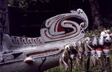 EXTREMELY RARE SOUTH PACIFIC OCEANIC ART  PROW BOARD TABUYA WAVE SPLITTER FROM SEAFARING CANOE, TROBRIAND ISLANDS MELANESIA PNG. HAND CARVED WOOD CIRCA 1950 SUCH ARE SEEN IN MUSEUMS DISPLAYING ARTIFACTS FROM REMOTE  CULTURES DESIGNER  COLLECTOR TAB8