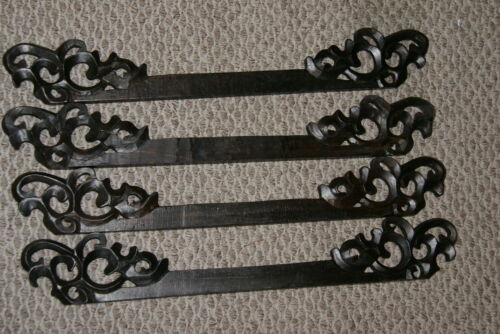 8 Hand carved Wood Elegant Unique Display Hanger Rack Rods Bars with Ornate Finials at each end 19