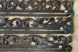 UNIQUE INTRICATELY HAND CARVED ORNATE WOOD HANGER 27” LONG (ROD, RACK) USED TO DISPLAY RARE OR PRECIOUS TEXTILES ON THE WALL, SUPERB BAS RELIEF CHOICE BETWEEN 2 LACY FOLIAGE VINES & FLOWER MOTIF ITEM 281 OR 282 COLLECTOR DECORATOR DESIGNER WALL ART