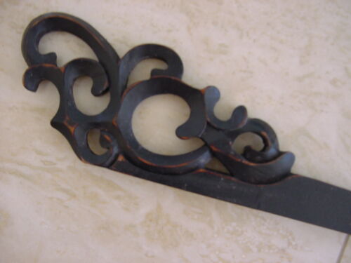 6 Hand carved Wood Elegant Unique Display Hanger Rack Rods Bars with Ornate Finials at each end 38