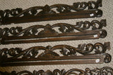UNIQUE INTRICATELY HAND CARVED ORNATE WOOD HANGER 27” LONG (ROD, RACK) USED TO DISPLAY RARE OR PRECIOUS TEXTILES ON THE WALL, SUPERB BAS RELIEF CHOICE BETWEEN 3 LACY FOLIAGE VINES & FLOWER MOTIF ITEM 271, 274 OR 375 COLLECTOR DECORATOR DESIGNER WALL ART