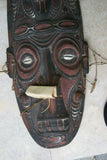 Kaningara Ancestral Hand carved Polychrome Shaman Spirit Mask Sepik Guinea A18 .