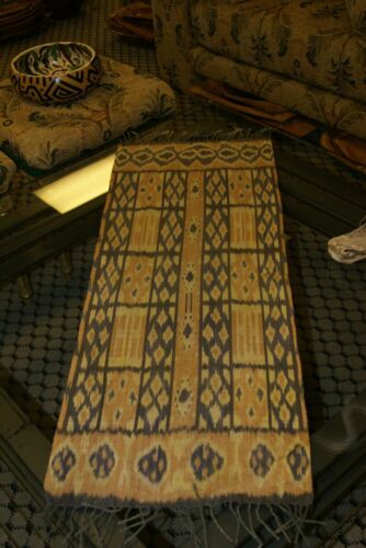 Hand woven Intricate Sumba Hinggi Warp Ikat Tapestry (45