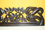 8 Hand carved Wood Elegant Unique Display Hanger Rack Rods Bars with Ornate Finials at each end 47" Long Created to Display Precious Textiles: Antique Tapestry Runner Obi Needlepoint Fabric Panel Quilt Rare Cloth etc… Designer Collector Wall Décor