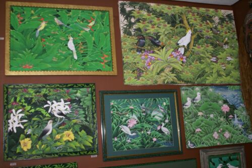 GIGANTIC 32”x 24” ORIGINAL DETAILED COLORFUL BALINESE GIGANTIC 32”x 24” ORIGINAL DETAILED COLORFUL BALINESE