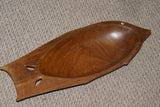 HUGE 22”x 8”x3” STUNNING ROSEWOOD MUSEUM MASTERPIECE CEREMONIAL SAGO PLATTER DISH BOWL DELICATELY CARVED INTO A LARGE FISH BY RENOWNED TRIBAL SCULPTOR FROM REMOTE TROBRIAND ISLANDS MELANESIA MASSIM SOUTH PACIFIC COLLECTOR DESIGNER 2A40A