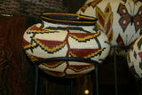 Colorful Highly Collectible & Unique Wounaan Darien Indian Hösig Di Top Quality Renowned Artist Basket Bird of Paradise Plant Motif 300A38 DARIEN RAINFOREST JUNGLE PANAMA MUSEUM QUALITY INTRICATE MINUSCULE WEAVING