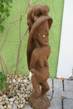 Iatmul Cuscus & Ambusap Bride Statue Hand carved Art Sepik Papua Guinea 32A10