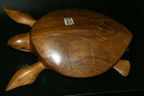 South Pacific Melanesia Sculptor Unique Art Marine Turtle Hand carved Wood 1A103