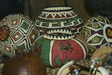 Colorful Highly Collectible & Unique (DARIEN RAINFOREST ART, PANAMA) MUSEUM QUALITY with INTRICATE MINUTE WEAVE  American Wounaan Indian Hösig Di Minute Diamond Motif Art Basket 300A43 designer collector decor