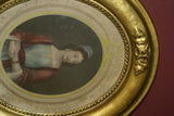 19th century HAND-COLORED ANTIQUE ORIGINAL STEEL H.C.  ENGRAVING "THE GRECIAN MAID" from Moore's Poetical Works, rare illustration from 'The Art Journal ' 1846 FRAMED IN ANTIQUE OVAL FRAME OF THE SAME PERIOD.