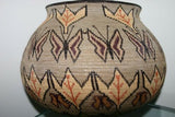 Colorful Highly Collectible & Unique (DARIEN RAINFOREST ART, PANAMA) MUSEUM QUALITY with INTRICATE MINUSCULE WEAVE COLORFUL Huge Masterpiece Darien Wounaan Indian Hösig Di Artist RENOWN EMILIA Basket 300A47 DESIGNER COLLECTOR ART DECOR