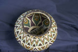 Colorful Highly Collectible & Unique (DARIEN RAINFOREST ART, PANAMA) MUSEUM QUALITY with INTRICATE MINUTE WEAVE  American Wounaan Indian Hösig Di Minute Diamond Motif Art Basket 300A43 designer collector decor