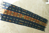 Unique Hand Woven Ceremonial Sumba Hinggi Songket Ikat Textile Runner (54" x 13") design with Geometric Bows Tapestry  Made from Hand spun Cotton, Dyed with Natural Pigments (SR60) rich colors. Subanese weaver