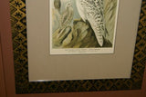 OVER 100 YEARS OLD RARE ANTIQUE ORIGINAL 1896 KEULEMAN’S FALCON FOLIO CHROMOLITHOGRAPH CHROMO NAUMANN MATTED AND CUSTOM FRAMED IN UNIQUE DETAILED CUSTOM HAND PAINTED FRAME SIGNED BY ARTIST WALL ART DECOR