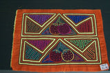 Kuna Indian Folk Art Mola Blouse Panel Textile from San Blas Islands, Panama. Hand stitched Applique: Strawberry Fruit 16.5" x 12.75" (34A)
