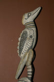 Old Rare Polychrome Tribal Cult Yamuk Bird Kingfisher Spirit Figure Sepik 31A18