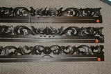 UNIQUE INTRICATELY HAND CARVED ORNATE WOOD HANGER 32” LONG (ROD, RACK) USED TO DISPLAY RARE OR PRECIOUS TEXTILES ON THE WALL, SUPERB BAS RELIEF CHOICE BETWEEN 3 LACY FOLIAGE VINES & FLOWER MOTIF ITEM 363, 364 OR 365 COLLECTOR DECORATOR DESIGNER WALL ART
