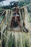 Kaningara Ancestral Hand carved Polychrome Shaman Spirit Mask Sepik Guinea A18 .