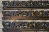 UNIQUE INTRICATELY HAND CARVED ORNATE WOOD HANGER 32” LONG (ROD, RACK) USED TO DISPLAY RARE OR PRECIOUS TEXTILES ON THE WALL, SUPERB BAS RELIEF CHOICE BETWEEN 4 LACY FOLIAGE VINES & ELEPHANT MOTIF ITEM 3030, 31, 32 OR 3034 COLLECTOR DESIGNER ART