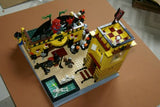 LEGO CUSTOM BUILD (99 PCS) PLUS 4, NOW RARE, RETIRED MINIFIGURES: HARRY POTTER, HAGRID THE GIANT, MADAME ROLANDA HOOCH, STUDENT & WINDMILL WHEELS SALES CART, GOLF CART (KIT 42) QUIDITCH PRACTICE