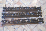 UNIQUE INTRICATELY HAND CARVED ORNATE WOOD HANGER 32” LONG (ROD, RACK) USED TO DISPLAY RARE OR PRECIOUS TEXTILES ON THE WALL, SUPERB BAS RELIEF CHOICE BETWEEN 3 LACY FISH & OCEAN WAVES MOTIF ITEM 3014, 3015 OR 3016 COLLECTOR DECORATOR DESIGNER WALL ART