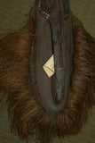 RARE UNIQUE OCEANIC ART LARGE OLD HAND CARVED TRIBAL CLAN ANCESTRAL CULT RAMU SPIRIT MASK WITH LONG PHALLIC NOSE SHELLS BUSH TWINE COLLECTED ON RAMU RIVER PAPUA NEW GUINEA 13A6 ORACLE CONSULTED FOR ADVICE DURING RAIDS COLLECTOR DESIGNER DECOR 39"x 17"