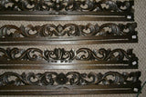 UNIQUE INTRICATELY HAND CARVED ORNATE WOOD HANGER 31” (ROD, RACK) USED TO DISPLAY RARE OR PRECIOUS TEXTILES ON THE WALL, SUPERB BAS RELIEF MOTIF OF LACY FOLIAGE FLOWERS FRUIT VINES CHOICE 422 OR 423 COLLECTOR DESIGNER WALL DECOR