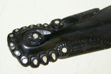 South Pacific Unique Art Ebony Mother of Pearl Crocodile Gator Hand carved 1A54