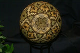 Colorful Highly Collectible & Unique (DARIEN RAINFOREST ART, PANAMA) MUSEUM QUALITY with INTRICATE MINUSCULE WEAVE American Indian Wounaan Hösig Di Basket Finest Artist Diamond Motif 300A28 DESIGNER COLLECTOR DECOR ART