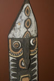 RARE MINDJA MINJA HAND CARVED YAM HARVEST UNIQUE CLAN SPIRIT MASK POLYCHROME  WITH NATURAL PIGMENTS PAPUA NEW GUINEA PRIMITIVE ART HIGHLY COLLECTIBLE DOUBLE FACE AND PHALLIC NOSE WASKUK 11A1: 50 X 13,5"X 4"