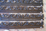 UNIQUE INTRICATELY HAND CARVED ORNATE WOOD HANGER 32” LONG (ROD, RACK) USED TO DISPLAY RARE OR PRECIOUS TEXTILES ON THE WALL, SUPERB BAS RELIEF CHOICE BETWEEN 3 LACY FOLIAGE VINES & FLOWER MOTIF ITEM 3022, 3025 OR 3026 COLLECTOR DESIGNER ARTWORK