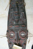 Kaningara Ancestral Hand carved Polychrome Shaman Spirit Mask Sepik Guinea A18 .