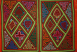 1980's Kuna Indian Folk Art Mola Blouse Panel from San Blas Islands, Panama. Hand stitched Panel Applique: Playing Cards 16" x 12" (61B)