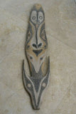 33" Old Palembei Iatmul Sepik Ancestor Polychrome Carved Tribal Food Hook 12A0A