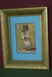 EPHEMERA AMERICANA WHIMSICAL ART: 1800's FRAMED ANTIQUE VICTORIAN ADVERTISING TRADE CARD: MILK-MAID BRAND DRUMMER BOY (DFPO1V) HAND PAINTED VINTAGE FRAME BABY ROOM DESIGNER COLLECTOR COLLECTIBLE WALL DÉCOR