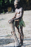 South Pacific Art, Old rare large Ceremonia hand carved Ramu wooden Platter once used during initiations to serve Sago & grub collected on the Ramu River, Collectible oceanic art, Papua New Guinea, 60A5, 30"x11"