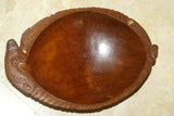 STUNNING ROSEWOOD WOOD MUSEUM MASTERPIECE SAGO PLATTER DISH BOWL DELICATELY CARVED INTO A LARGE FISH BY RENOWNED TRIBAL SCULPTOR FROM  REMOTE TROBRIAND ISLANDS MELANESIA SOUTH PACIFIC COLLECTOR DESIGNER 2A40 11"X7.5"x2.5”