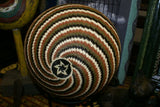Colorful Highly Collectible & Unique (DARIEN RAINFOREST ART, PANAMA) MUSEUM QUALITY INTRICATE MINUSCULE WEAVING on this Museum Masterpiece from Darien Jungle Wounaan Indian Hösig Di Renown Artist Louisa Spiral Motif Basket 300A22 DESIGNER COLLECTOR DECOR