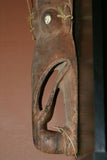 RARE UNIQUE OCEANIC ART VERY LARGE HAND CARVED TRIBAL WOOD ANCESTRAL ORACLE SPIRIT MASK COLLECTED IN JAPANDAI VILLAGE, EAST SEPIK PAPUA NEW GUINEA 13A11 PROTECTIVE & CONSULTED FOR ADVICE. DESIGNER DECORATOR COLLECTOR  28"x 5"x 4"