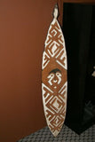 Papua Gulf Ritual Spirit Polychrome geometric Gope Board Trophy Shield Art A26