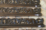 UNIQUE INTRICATELY HAND CARVED ORNATE WOOD HANGER 32” LONG (ROD, RACK) USED TO DISPLAY RARE OR PRECIOUS TEXTILES ON THE WALL, SUPERB BAS RELIEF CHOICE BETWEEN 4 LACY FOLIAGE VINES & ELEPHANT MOTIF ITEM 3030, 31, 32 OR 3034 COLLECTOR DESIGNER ART