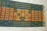 2 Hand woven Sumba Songket Hinggi Collector Ikat Textiles, 1 FREE WITH 1: SR56 (31" x 14") WITH FREE SR 77 (32" x 15” ) Made with Handspun Cotton Dyed with Natural Pigments. Adorned with intense minute geometric TRADITIONAL motifs Indonesia Bride Price