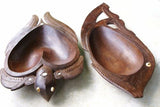 2 HUGE STUNNING HAND CARVED ROSEWOOD SAGO PLATTER DISH BOWLS, 1 FISH SHAPE & OTHER A MARINE TURTLE  WITH DELICATELY INCISED BORDERS ON FINS AND TAIL CREATED BY RENOWNED TRIBAL SCULPTOR TROBRIAND ISLANDS MELANESIA SOUTH PACIFIC COLLECTOR 2A15 & 2A15A